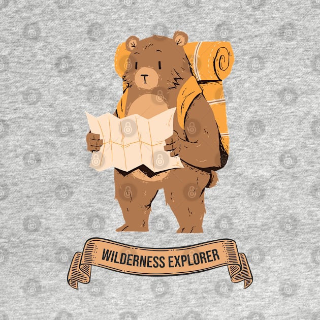 Wilderness Explorer - Hiking Bear by Qkibrat